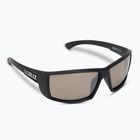Велосипедні дзеркальні окуляри Bliz Drift Polarized S3 матовий чорний/коричневий сріблястий