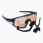 Велосипедні окуляри Bliz Vision Nano Optics Nordic Light S2 матові чорні/світло-коралові/помаранчево-сині