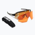 Велосипедні окуляри Bliz Breeze Polarized S3+S2 матові чорні/коричнево-сріблясті дзеркальні/основні помаранчеві