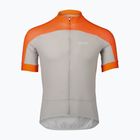 Чоловіча велофутболка POC Essential Road Logo оранжево-помаранчева / гранітно-сіра