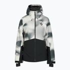 Куртка гірськолижна жіноча SCOTT Ultimate Dryo 10 dust white print/black