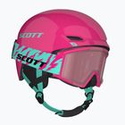 Шолом лижний дитячий SCOTT Track + Gogle Factor Pro Combo neon pink/mint green