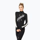 Лонгслів жіночий super.natural KryTeeede Col T-Neck Light jet black/white/mountain trail gl/white