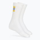 Чоловічі шкарпетки для тенісу на бігу білі/гірчичні
