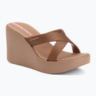 Шльопанці жіночі Ipanema High Fashion II Slide brown/glitter/pink