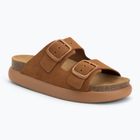 Шльопанці жіночі Scholl Noelle Chunky Suede cognac