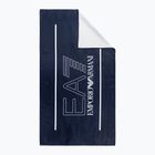 EA7 Рушник Emporio Armani Water Sports Active темно-синій з білим логотипом