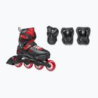 Дитячі ролики з захистом Rollerblade Fury Combo Jr black/red