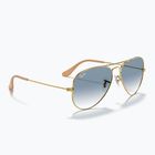 Окуляри сонцезахисні Ray-Ban Aviator Classic arista gold/light blue
