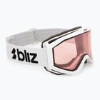 Окуляри гірськолижні дитячі Bliz Liner Jr matte white/pink