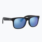 Окуляри сонцезахисні дитячі Ray-Ban Justin matt rubber black/blue mirror