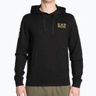 Чоловічий EA7 Emporio Armani Train Logo Series Толстовка з капюшоном з розширеним логотипом Coft чорний / золотий світшот з логотипом