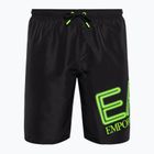 Чоловічі шорти для плавання EA7 Emporio Armani Water Sport Logo Бермуди неро/флуо лайм