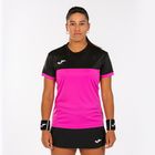 Футболка Joma Montreal SS fluor pink/black