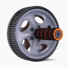 Кільце для вправ на м’язи живота GymBeam Ab Wheel чорний/сірий/помаранчевий