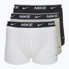 Чоловічі труси-боксери Nike Everyday Cotton Stretch Trunk 3 пари білий/сірий верес/чорний