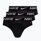 Чоловічі труси Nike Dri-Fit Hip Logo Brief 3 пари чорний/чорний/чорний