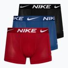 Чоловічі труси-боксери Nike Dri-Fit Essential Micro Trunk 3 пари чорні/червоні/сині