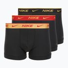 Труси чоловічі Nike Everyday Cotton Stretch Trunk 3 пари blk/university red/wheat gold/black high shine wb