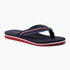 Жіночі шльопанці Tommy Hilfiger Stripes Beach Sandal червоний білий синій