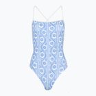 Купальник суцільний жіночий Tommy Hilfiger Straight Neck Print floral stripe blue spell