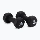 Гантелі adidas 2x2кг чорні ADWT-10002