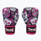 Боксерські рукавички Twins Special Fancy FBGVL3-53 Череп рожеві/чорні