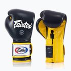 Боксерські рукавички Fairtex Heavy Hitter синьо-жовті в мексиканському стилі