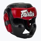Боксерський шолом для спарингу Fairtex Diagonal Vision - повне покриття голови чорний/червоний