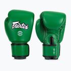 Боксерські рукавички з натуральної шкіри Fairtex зелені