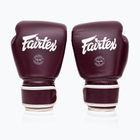 Боксерські рукавички з натуральної шкіри Fairtex бордові