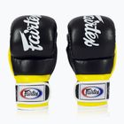 Рукавички для боротьби Fairtex Super Sparring Grappling чорні/жовті