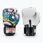 Рукавиці боксерські чоловічі YOKKAO Flames white