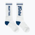 Шкарпетки Fairtex "Муай Тай" білі/сині