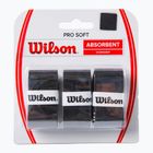 Обмотки для тенісних ракеток Wilson Pro Soft Overgrip 3 шт. чорні WRZ4040BK+