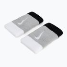 Напульсники Nike Swoosh Doublewide Wristbands 2 шт. сіро-чорні N0001586-016