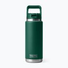 Пляшка термічна YETI Rambler Straw 769 ml black forest green