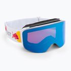 Маска лижна Red Bull SPECT Magnetron Slick shiny silver/white/red blue mirror/dusk blue snow 004