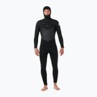 Чоловіча піна для плавання Rip Curl Dawn Patrol з капюшоном 6/4 мм на блискавці на грудях чорна