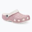 Дитячі шльопанці Crocs Classic Glitter Clog білий/веселка