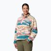 Кофта флісова жіноча Columbia Helvetia II Printed Cropped Half Snap river blue/rogue walley