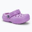 Дитячі шльопанці Crocs Classic Lined orchid