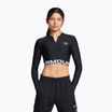 Топ для тренувань жіночий Under Armour Heat Gear Rib 1/4 Zip black/black/white