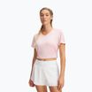 Футболка для тренувань жіноча Under Armour Tech V-Twist prime pink/white