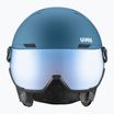 Шолом гірськолижний UVEX Wanted Visor stone blue matt/mirror blue/smoke