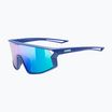 Окуляри сонцезахисні дитячі UVEX Skyryse Jr blue matt/mirror green