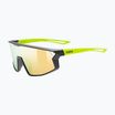 Окуляри сонцезахисні дитячі UVEX Skyryse Jr black/yellow matt/mirror yellow