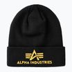 Шапка Alpha Industries 3D black/yellow gold