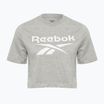 Футболка жіноча Reebok Identity Big Logo Crop Tee medium grey heather
