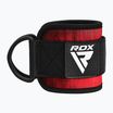 Напульсники для важкої атлетики з тримачами на щиколотку RDX A4 Ankle Straps For Gym Cable Machine red